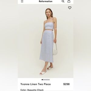 Reformation Yvonne Linen Dress $298 12
